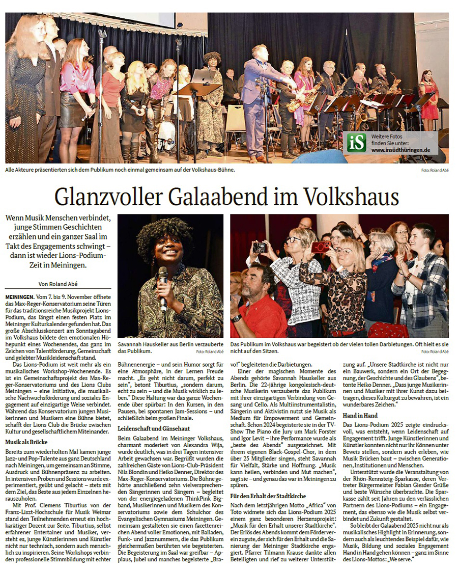 Abschlusskonzert LIONS Podium 2025